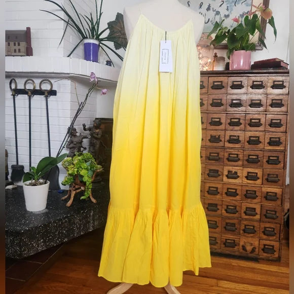 NWT RHODE Lea Dress In Yellow Ombre Size Small - Picture 9 of 15